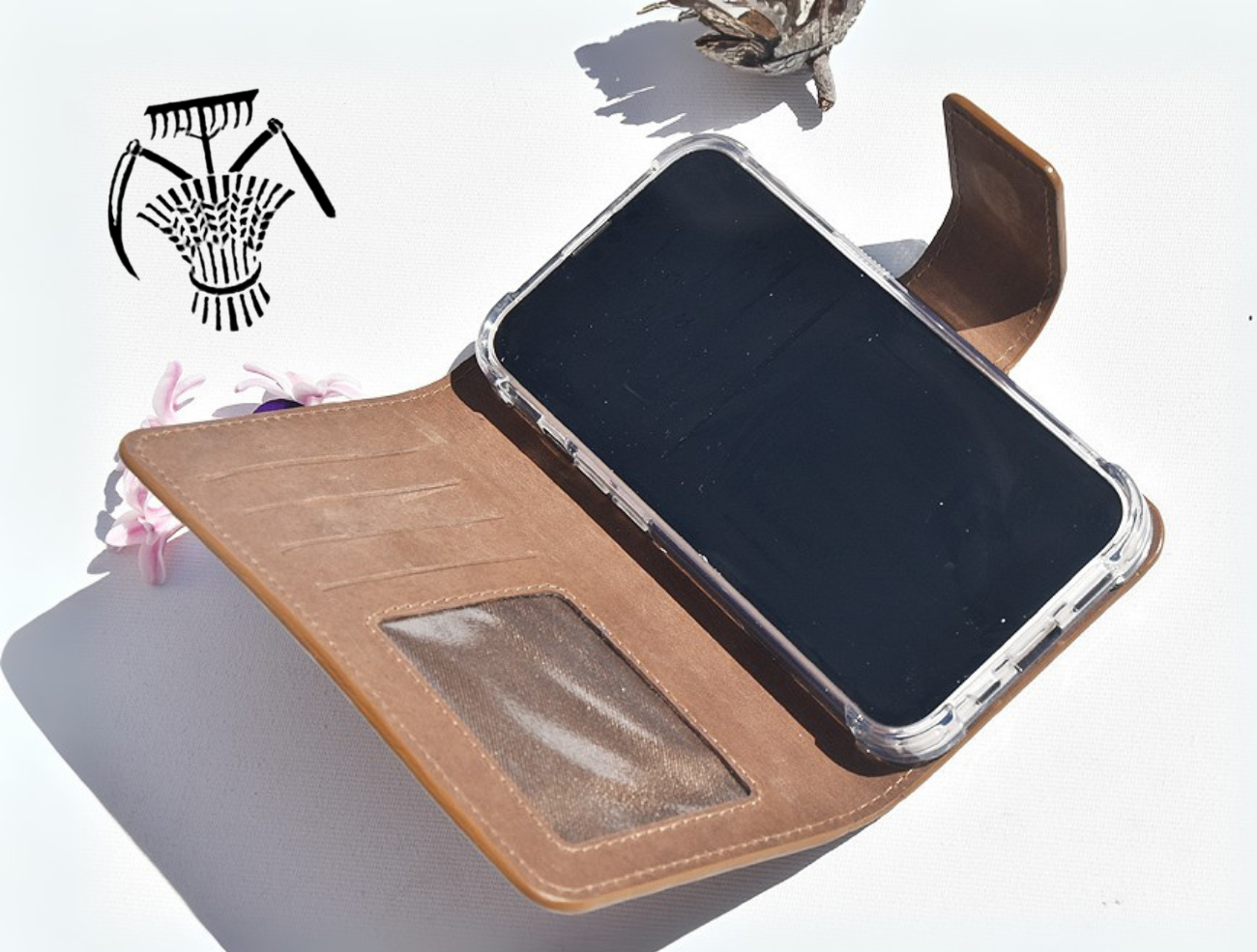 Braune Leder Handyhülle für Huawei P20 lite