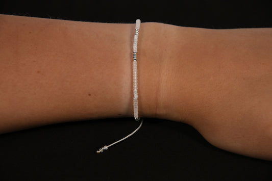 Miyuki ARMBAND Erde - weiß