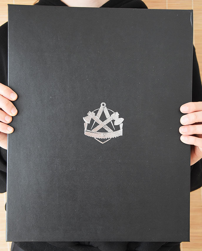 Leder A4 - Schreibmappe / Mappe Zimmerer / Zimmermann