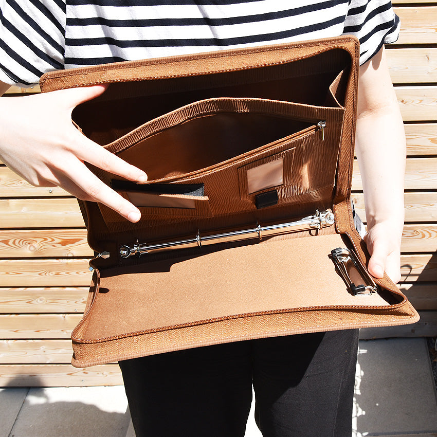 Leder A4 - Schreibmappe / Mappe Strassenbauer