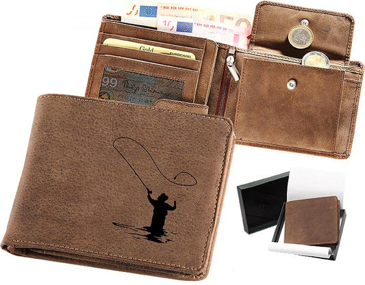 Geldbörse Angler Fliegenfischer