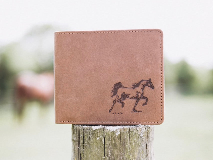 Portemonnaie trabendes Pferd