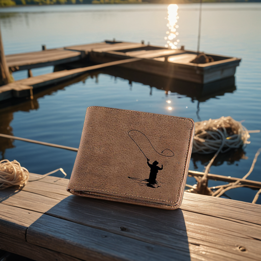Geldbörse Angler Fliegenfischer