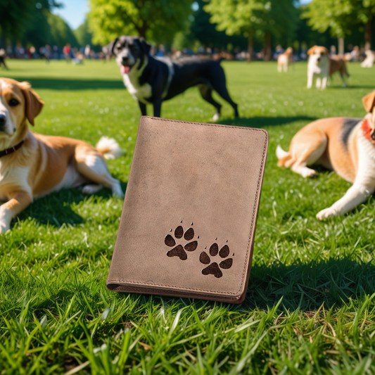 EU Heimtierausweis Hülle Hundepfoten