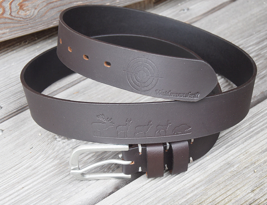 Ledergürtel für Jäger Weidmannsheil