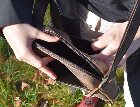 Leder Tasche Enrico - Feuerwehr Emblem