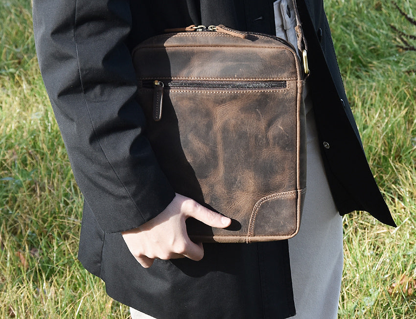 Leder Tasche Enrico - Feuerwehr Emblem