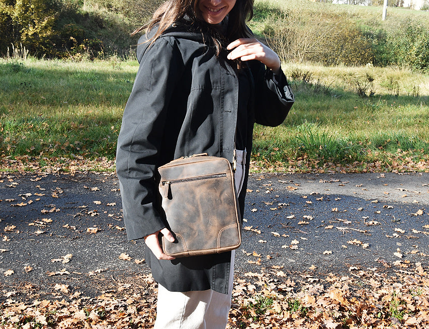 Leder Tasche Enrico - Feuerwehr Emblem