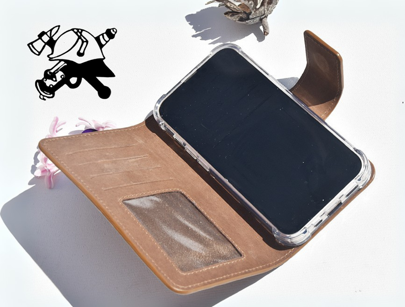 Braune Leder Handyhülle für Huawei P20 lite