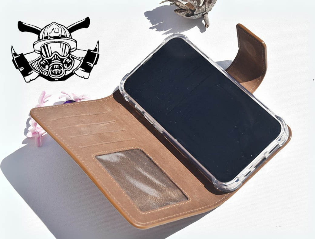 Braune Leder Handyhülle für iPhone 13