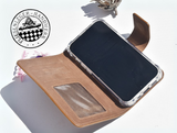 Braune Leder Handyhülle für iPhone 15
