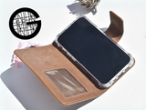 Braune Leder Handyhülle für Xiaomi Poco X3 Pro