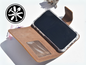 Braune Leder Handyhülle für Samsung Galaxy S24 S921B