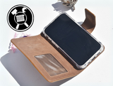 Braune Leder Handyhülle für Xiaomi Poco X3 Pro