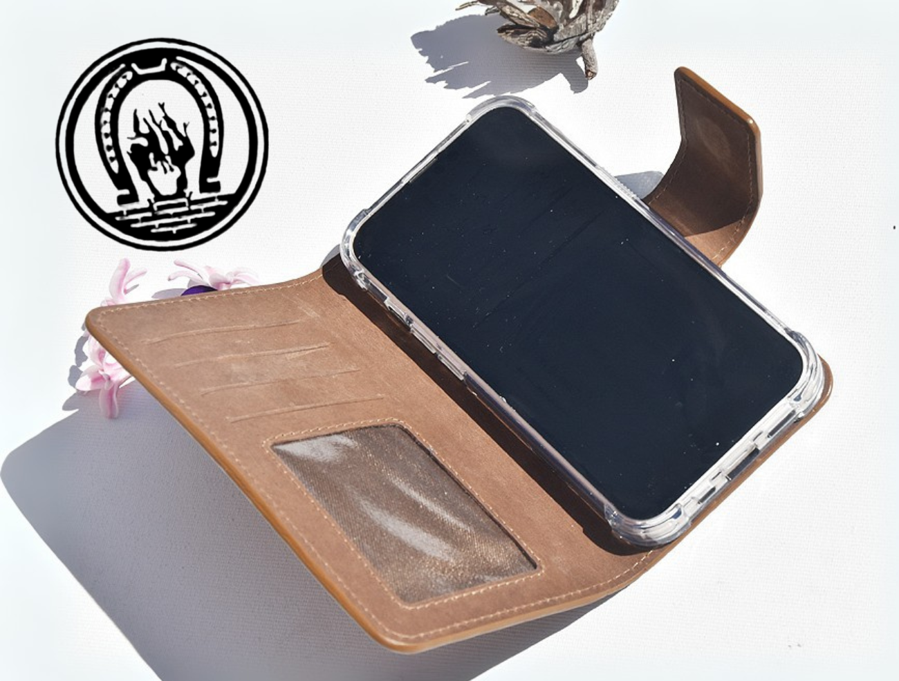 Braune Leder Handyhülle für Xiaomi Redmi Note 10