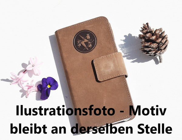Braune Leder Handyhülle für Xiaomi Poco X3 Pro