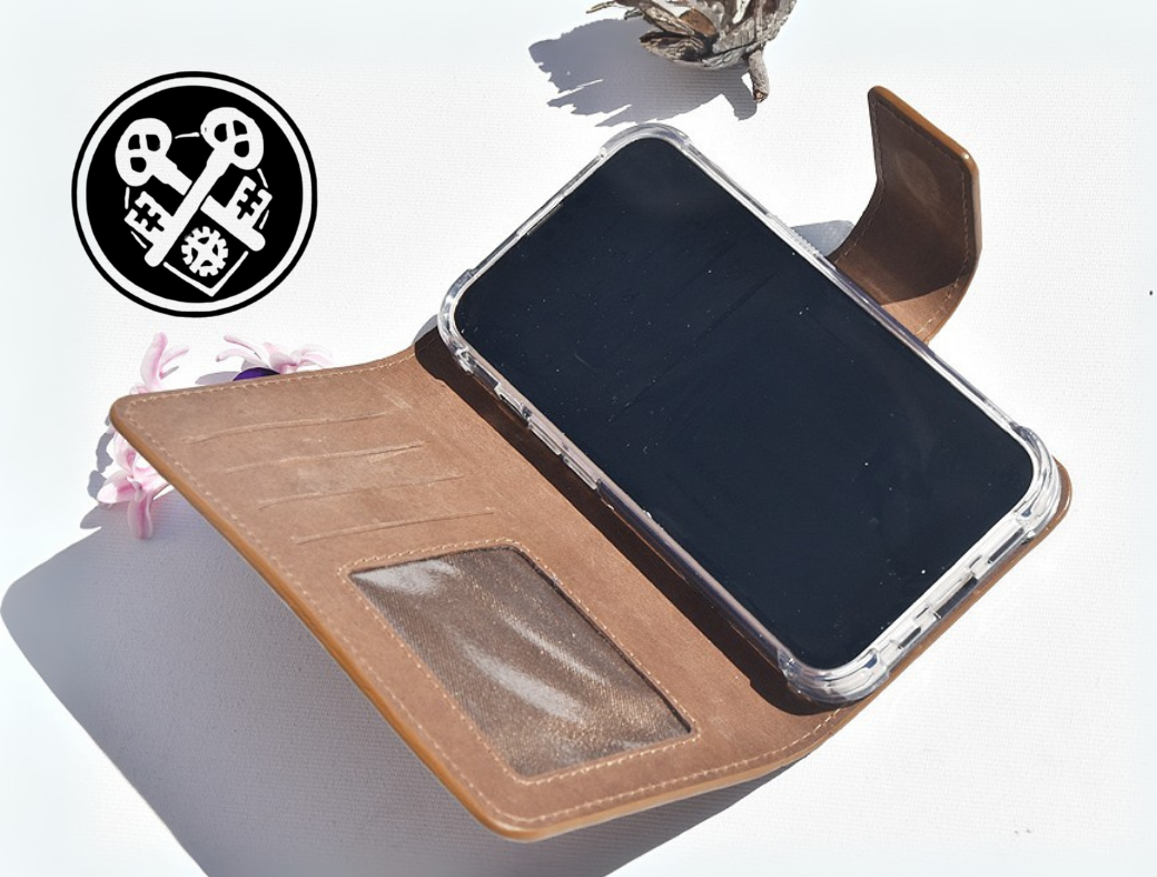 Braune Leder Handyhülle für Samsung Galaxy A22 2021