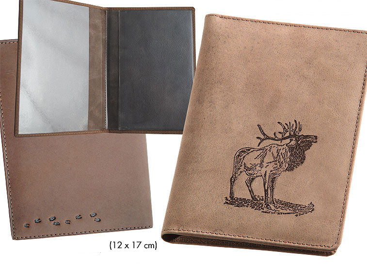 	Lederhülle für Jagdschein röhrender Hirsch