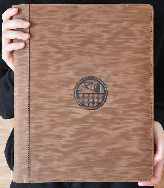 Leder A4 - Schreibmappe / Mappe Bodenleger