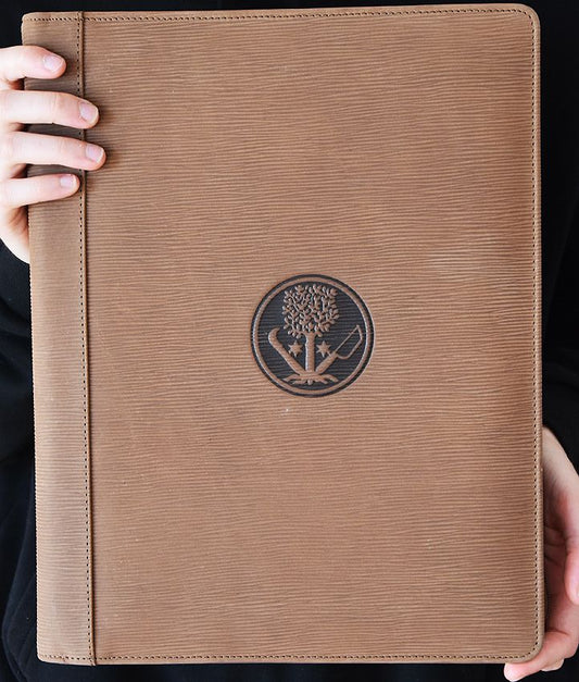 Leder A4 - Schreibmappe / Mappe Gärtner RP12