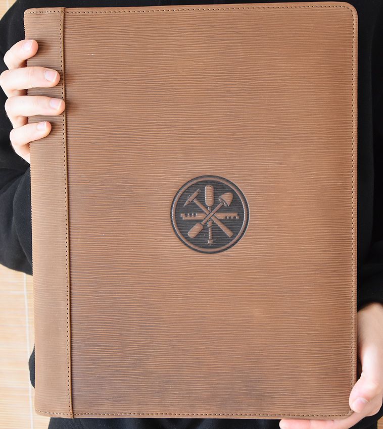 Leder A4 - Schreibmappe / Mappe Glaser