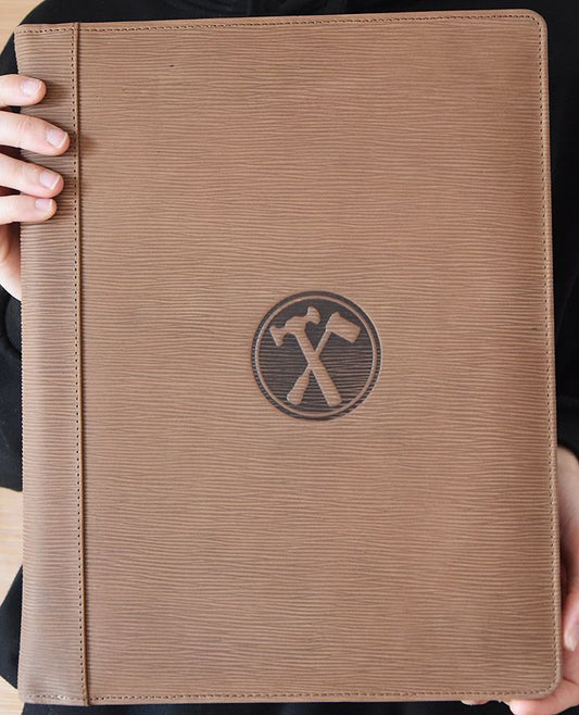 Leder A4 - Schreibmappe / Mappe Installateur