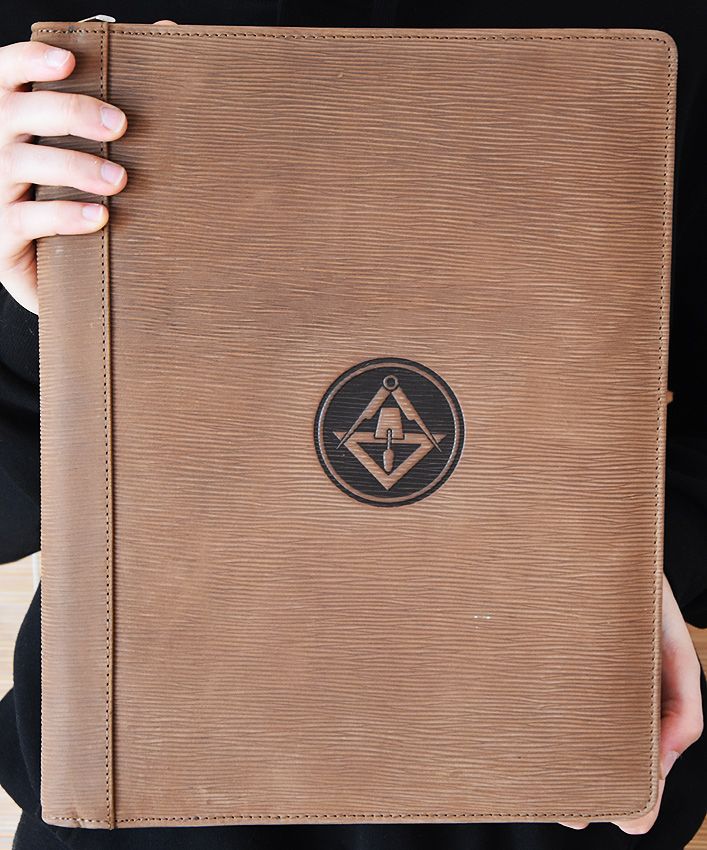 Leder A4 - Schreibmappe / Mappe Stuckateur