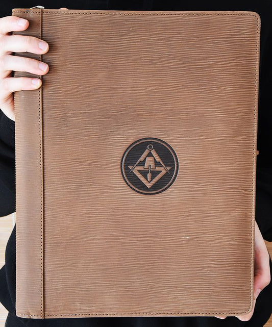 Leder A4 - Schreibmappe / Mappe Stuckateur