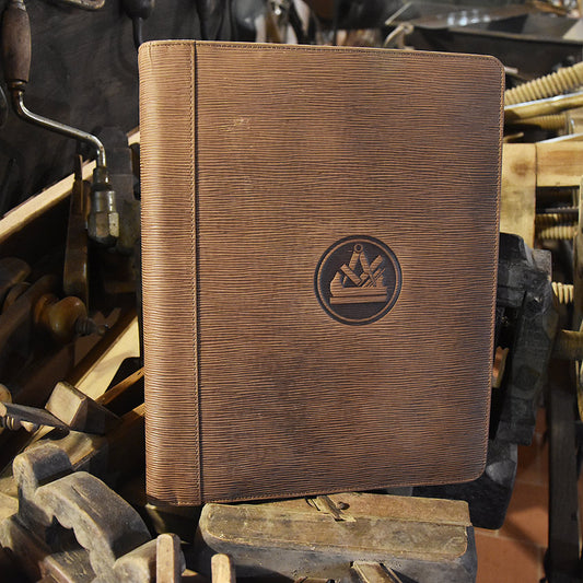 Leder A4 - Schreibmappe / Mappe Tischler