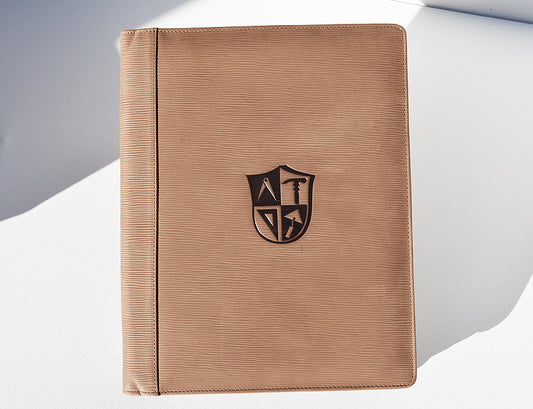 Leder A4 - Schreibmappe / Mappe Baugewerbe