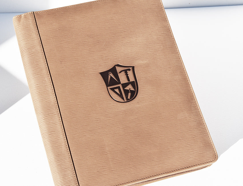 Leder A4 - Schreibmappe / Mappe Baugewerbe