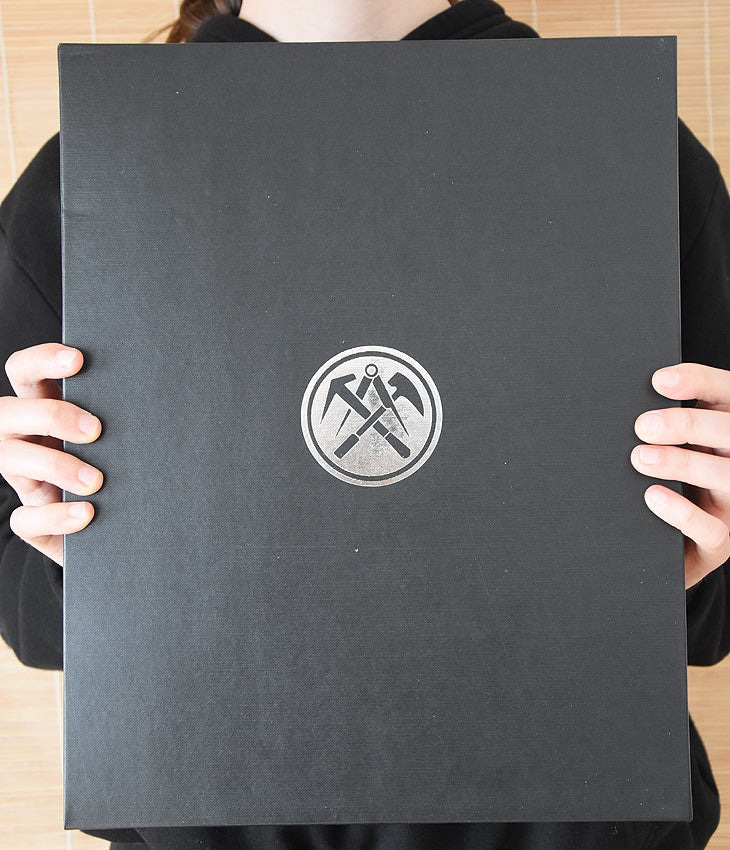 Leder A4 - Schreibmappe / Mappe Dachdecker