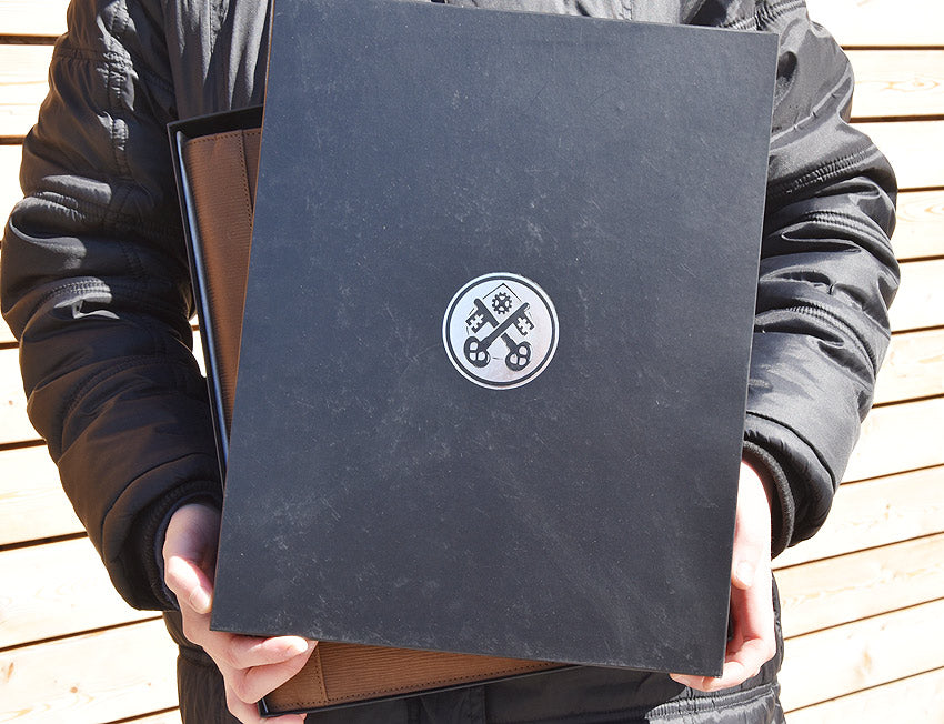 Leder A4 - Schreibmappe / Mappe Schlosser