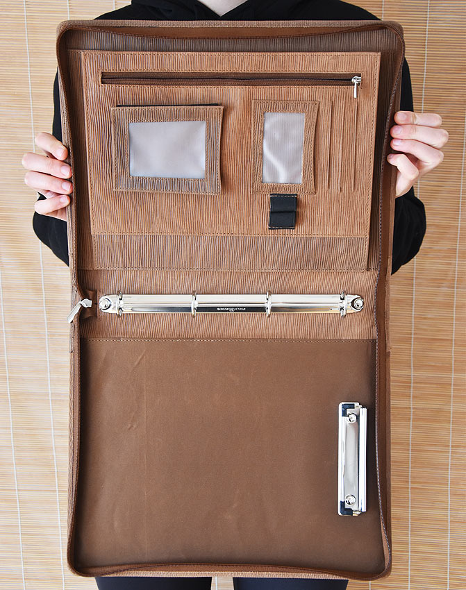 Leder A4 - Schreibmappe / Mappe Stuckateur
