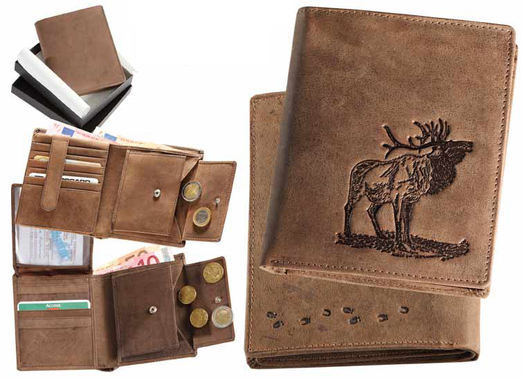 	Geldbörse Jäger röhrender Hirsch
