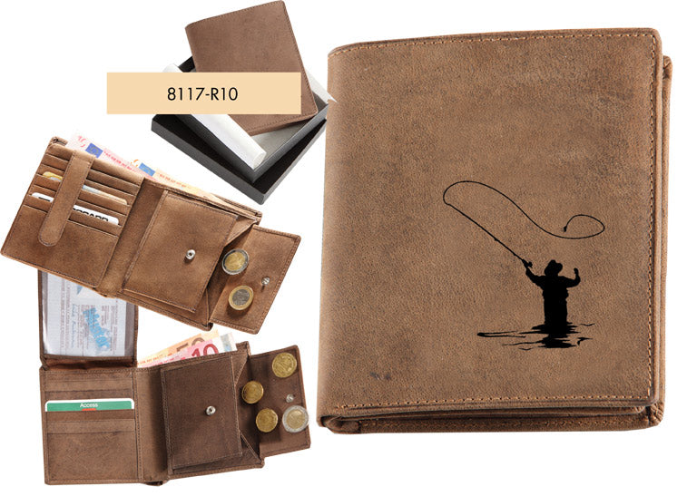 	Geldbörse Angler Fliegenfischer