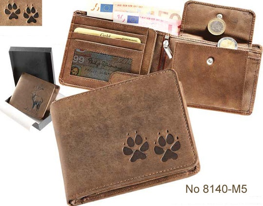 Portemonnaie Jäger mit Hundepfoten