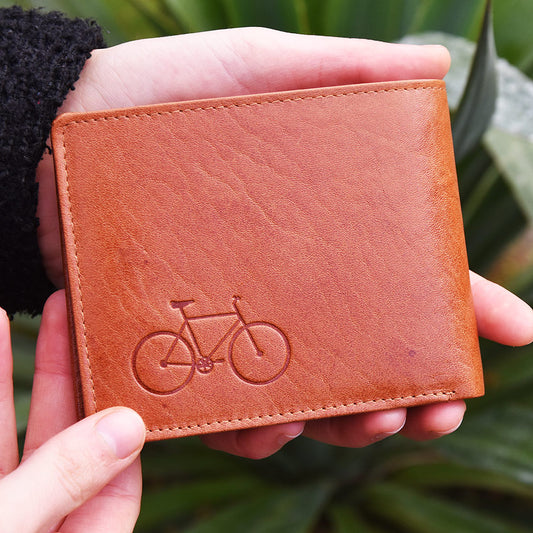 Geldbörse "Auf dem Rad" braun