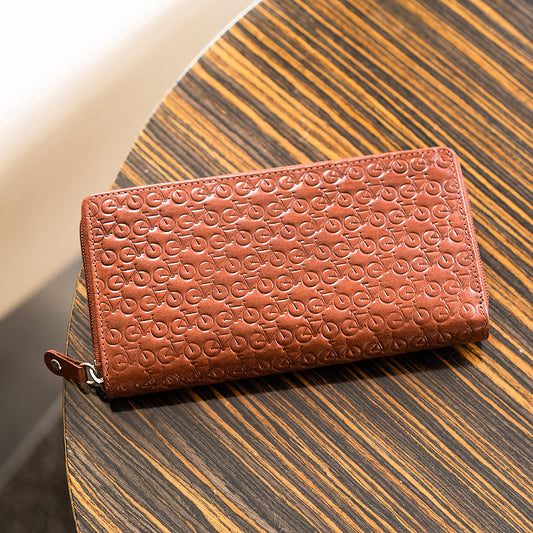 Damengeldbörse "Auf dem Rad" braun