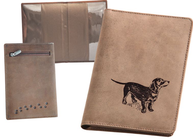 Hülle EU Pass Schwarzer Dackel