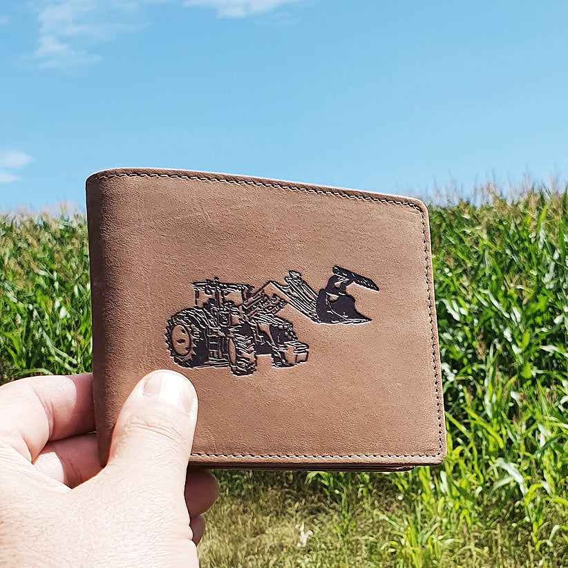 Portemonnaie Traktor mit Frontlader